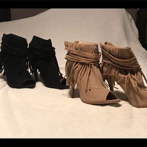 Ankle Boots (Booties) with Fringe